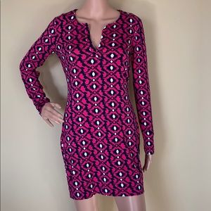 DVF Long Sleeve Reina Dress